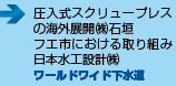 圧入式スクリュープレスの海外展開 （株）石垣　フエ市における取り組み 日本水工設計（株）　■ワールドワイド下水道